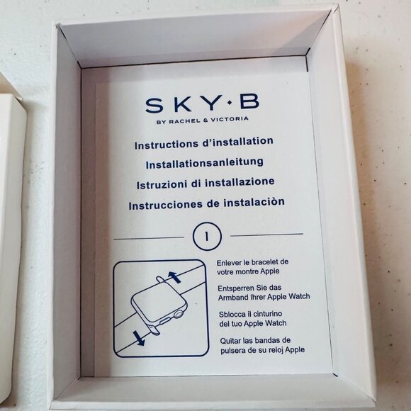 Sky-B Rose Gold Apple Watch Case and Blue Silicone Band Compatible with Series 4 - Picture 6 of 10